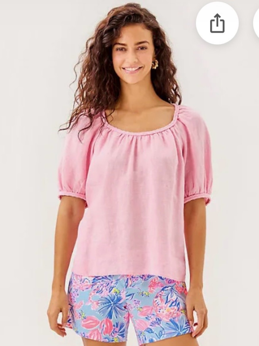 Lilly Pulitzer Calais Top light pink XXS